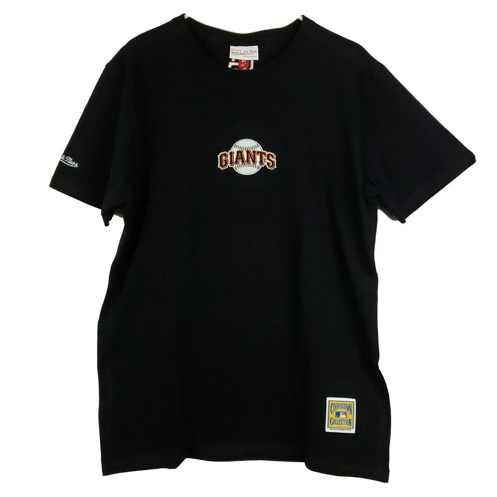 San Francisco Giants Mitchell & Ness MLB M Medium Thick‎ Tee Shirt Black NWT